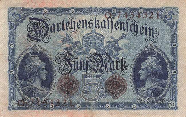 5 Mark 1914 Serie Q ro.48b